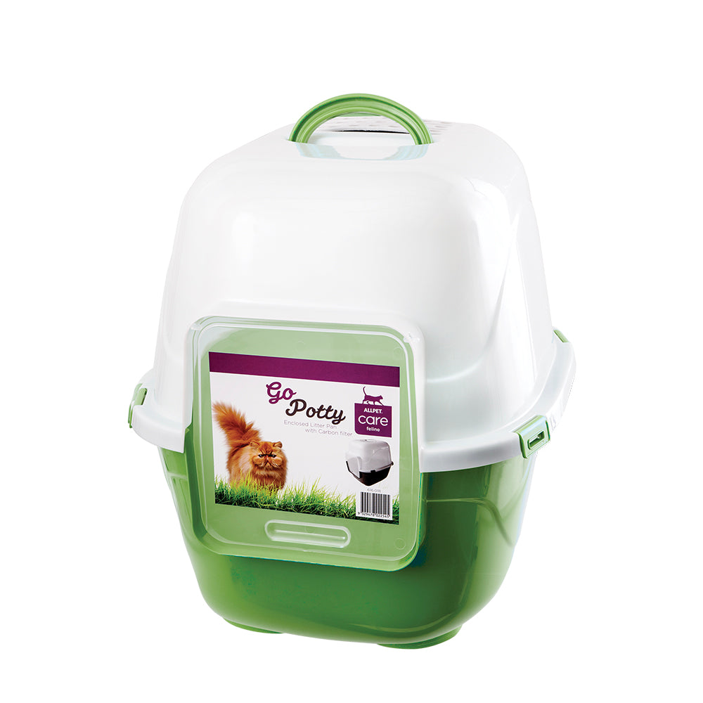 Litter Tray Go Potty Pan Hooded Lge