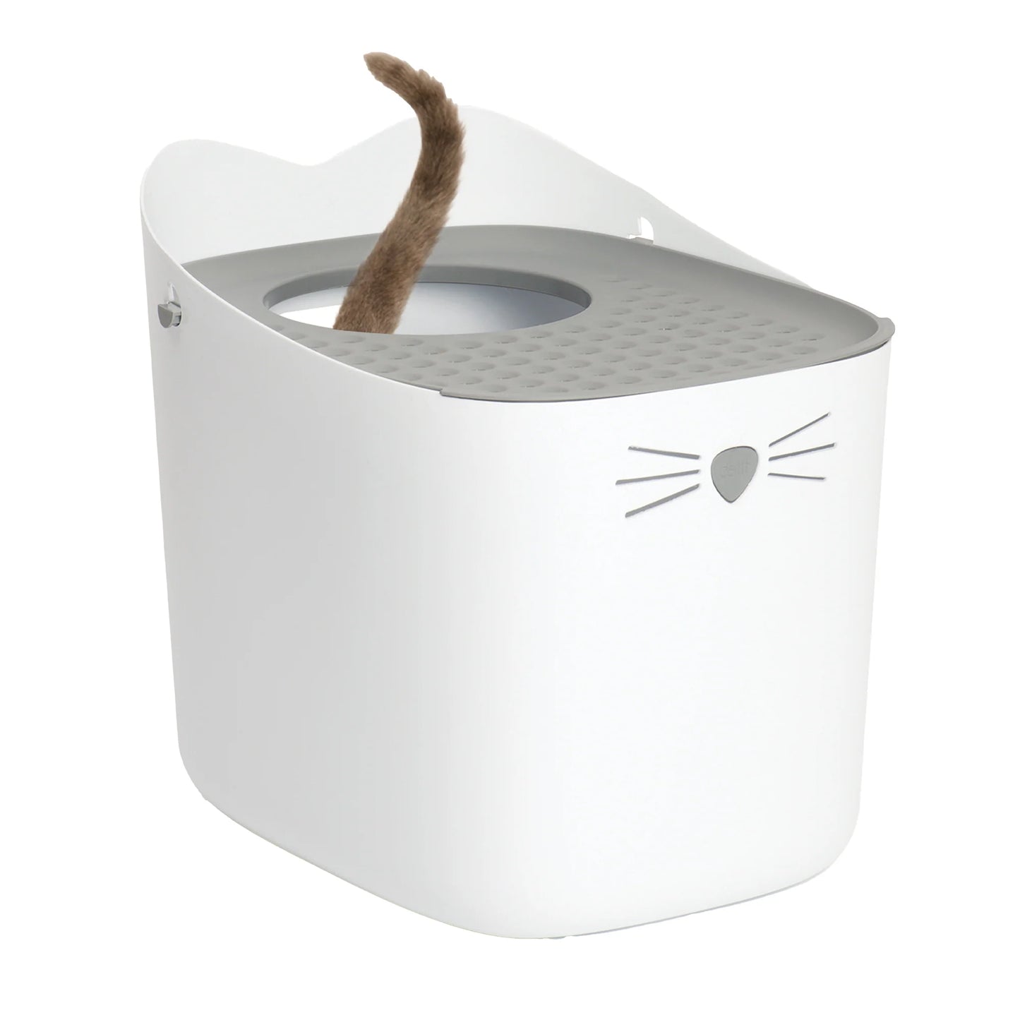 Pixi Top Entry Cat Toilet Grey